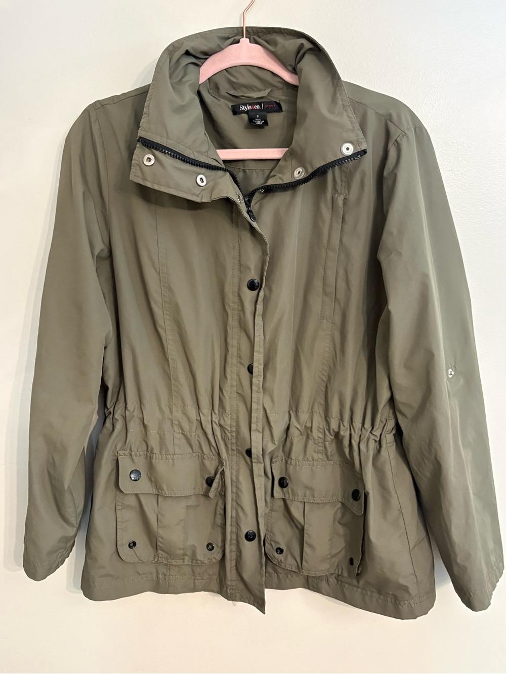 Style & Co. Sport Olive Green Utility Jacket – Size S